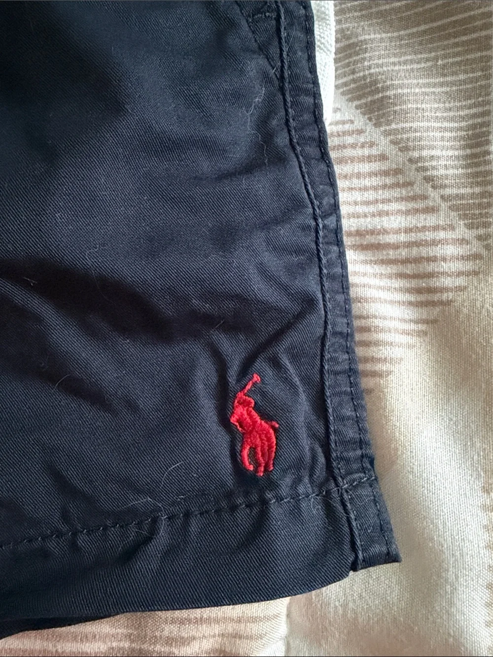 Ralph Lauren White Polo Shirt with Navy Shorts Set